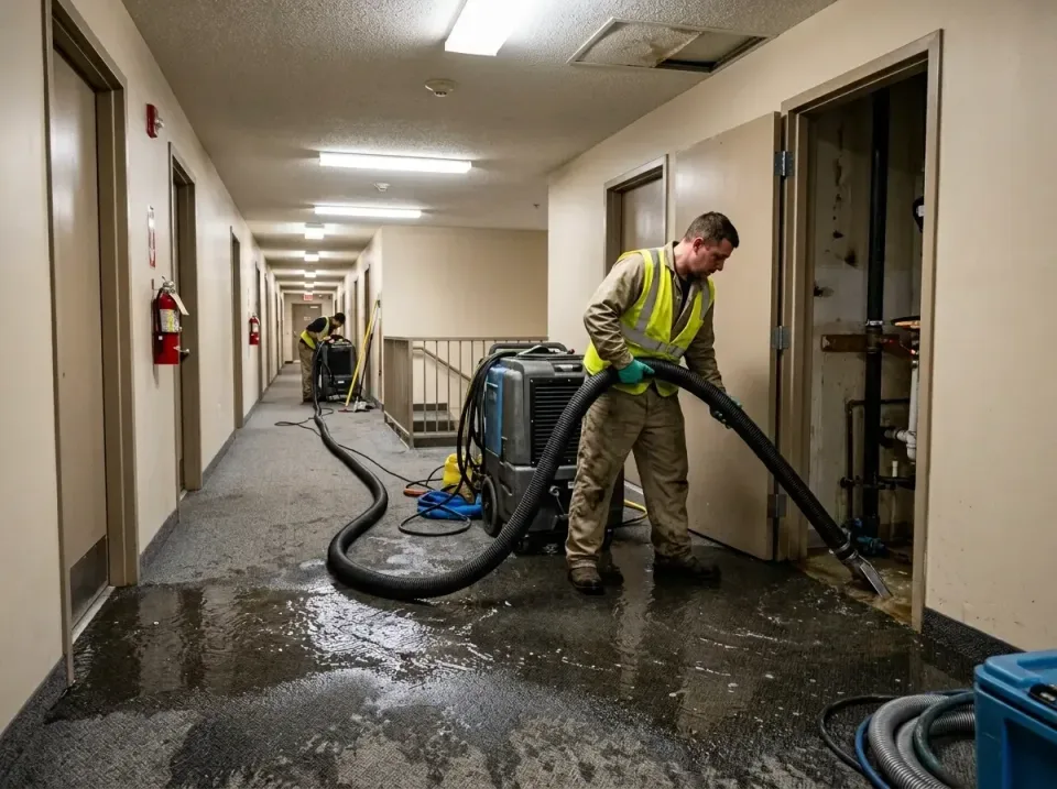 multi-unit-apartment-hallway-f-005 — frequently asked questions, Emergency Burst Pipe Water Extraction & Removal in Bottinea…